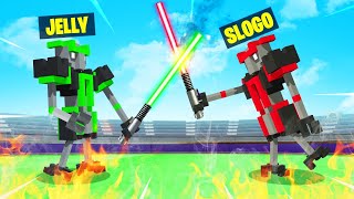 Fighting My BEST FRIEND With A LIGHT SABER! (Clone Drone Danger Zone)