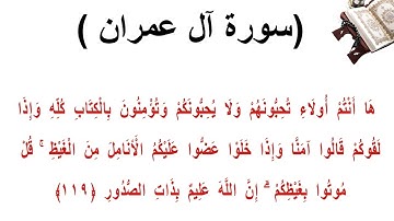 سورة ال عمران الاية 119