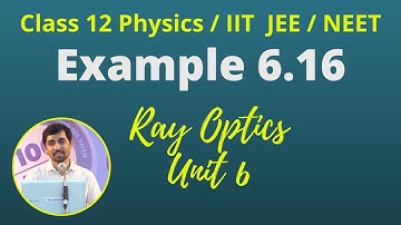 Example 6.16 -  Ray Optics Unit 6 Class 12 Physics