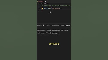 JavaScript IIFE Explained: What is Immediately Invoked Function Expression? #shorts #javascript
