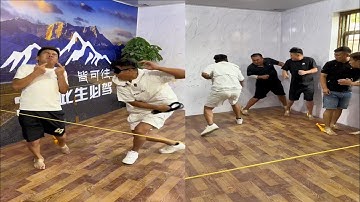 Blindfold Challenge Series: Screaming Chicken Blindfolded Beating Man