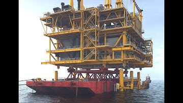 Offshore Platform Float-over Installation | Leg Mating Unit Animation | Offshore Animation