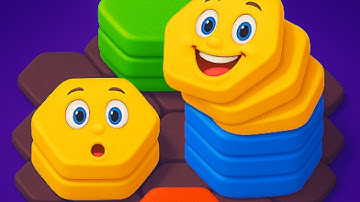 Hexa Stack Color Puzzle 3D Game Gameplay Android Mobile