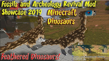 Fossils and Archeology Mod 1.12.2 v8 Feathered Dinosaur Showcase 4k 60FPS