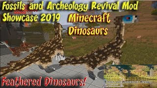 Fossils and Archeology Mod 1.12.2 v8 Feathered Dinosaur Showcase 4k 60FPS screenshot 1
