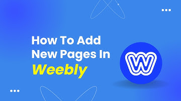 How To Add New Pages In Weebly