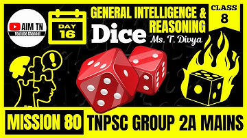 🧠 General Intelligence & Reasoning - 8 | 🎲 Dice | Ms. T. Divya | Mission 80