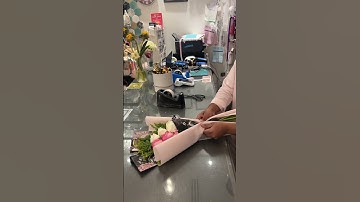 Thumbnail of Delicate bouquet of pink and white roses tied with a satin ribbon#@Flowershop007