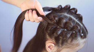 Прически для девочек / прическа на выпускной / прически с косами / #braids screenshot 2