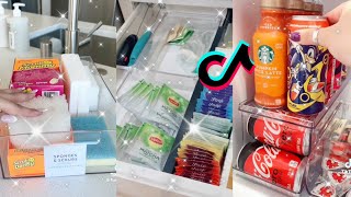 satisfying organizing and restocking kitchen fridge tiktok compilation