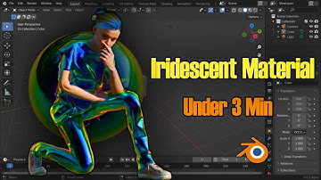how to make Iridescent Material in Blender under 3 minutes | Blender Tutorial | 3d Materials