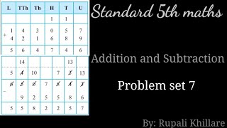 Standard 5th math 3. Addition and subtraction problem set 7 Net Worth