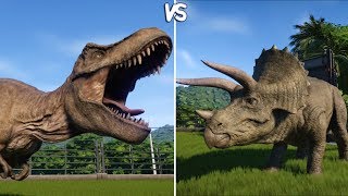 Jurassic World Evolution - T-REX vs TRICERATOPS - Gameplay (PS4 HD)...