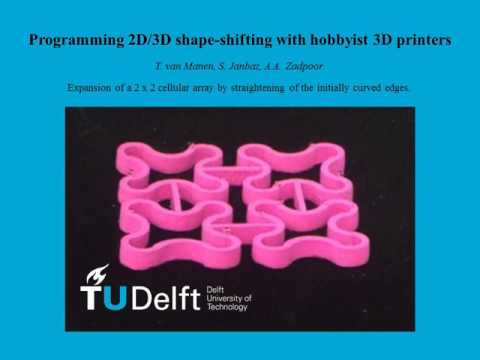 Expansion of a 3D printed cellular array, TU Delft, Prof Amir A Zadpoor