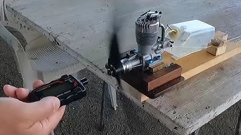 Motore vintage 1975 4 tempi O.S. FS-60 mk1 open rocker - misurazione giri al massimo e al minimo