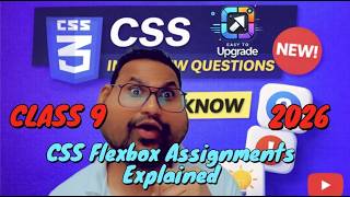 CLASS 9 – CSS Flexbox Assignments Explained #css #easytoupgrade