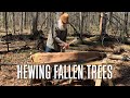 Hewing fallen trees stuck in vermont 639