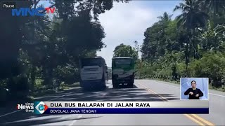 Aksi Dua Bus Balapan Melaju Ugal-Ugalan Di Jalan Raya 2209