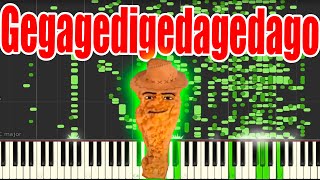 Gegagedigedagedago but it's MIDI (Auditory Illusion) | Cowboy Sings Piano sound