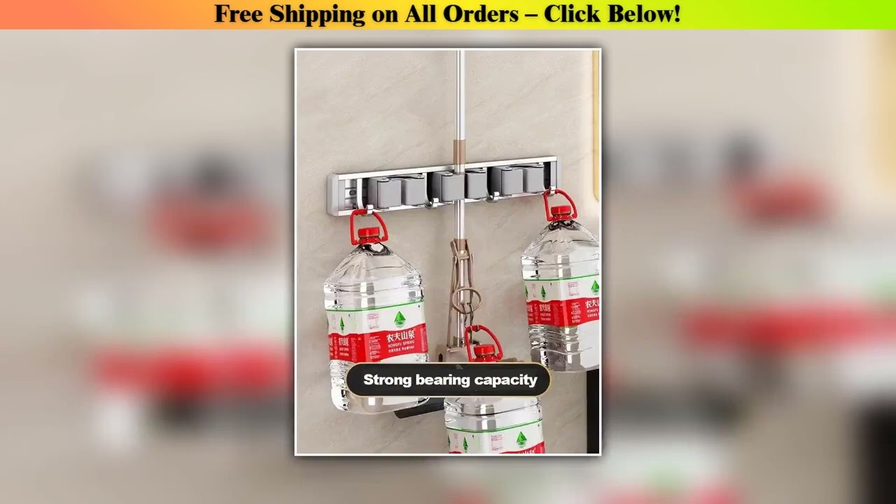 Mop and Broom Organizer Mop Holder Rack Mop Holder Wall Mounted Strong Broom Mop Holder Self With