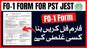 How to Fill FO1 Form For Salary of New PST JEST Employee- Fo1 form filled sample