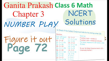 GANITA PRAKASH Class 6 Chapter 3 NUMBER PLAY |Figure it Out 72 NCERT Only Solutions