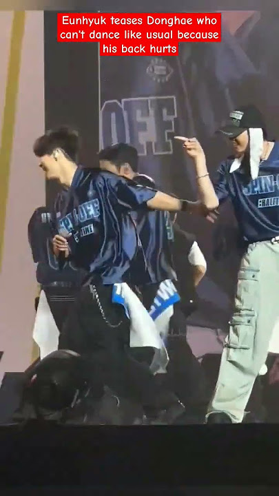 Eunhyuk teases Donghae who can't dance like usual because his back hurts #donghae #eunhyuk