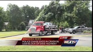 Police chase ends in crash