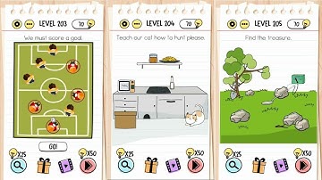 Brain Test Level 203 204 205 Walkthrough