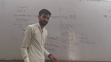 Limit with algebraic techniques (2nd year) lecture 9