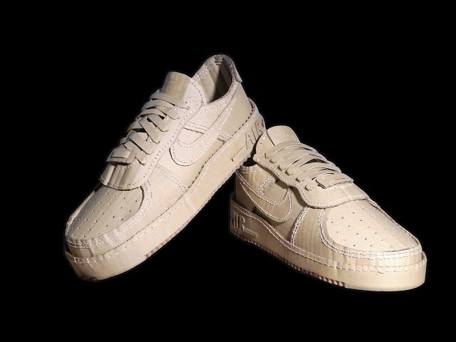 How to make NIKE AIR FORCE 1 SHOES from CARDBOARD