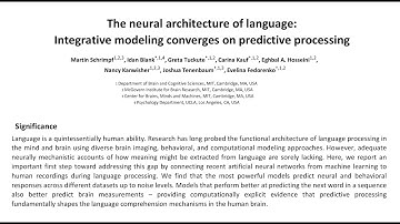 The neural architecture of language: Integrative modeling converges on predictive processing
