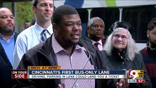 Bus-only lane launches on Main Street Downtown
