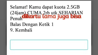 Cara mendapatkan paket Tri 2.5gb 2000 24jam di kartu lama,  praktek langsung