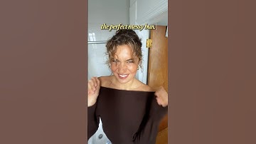 how to do a perfect *messy bun* as a CURLY girl🤩 #curlyhair