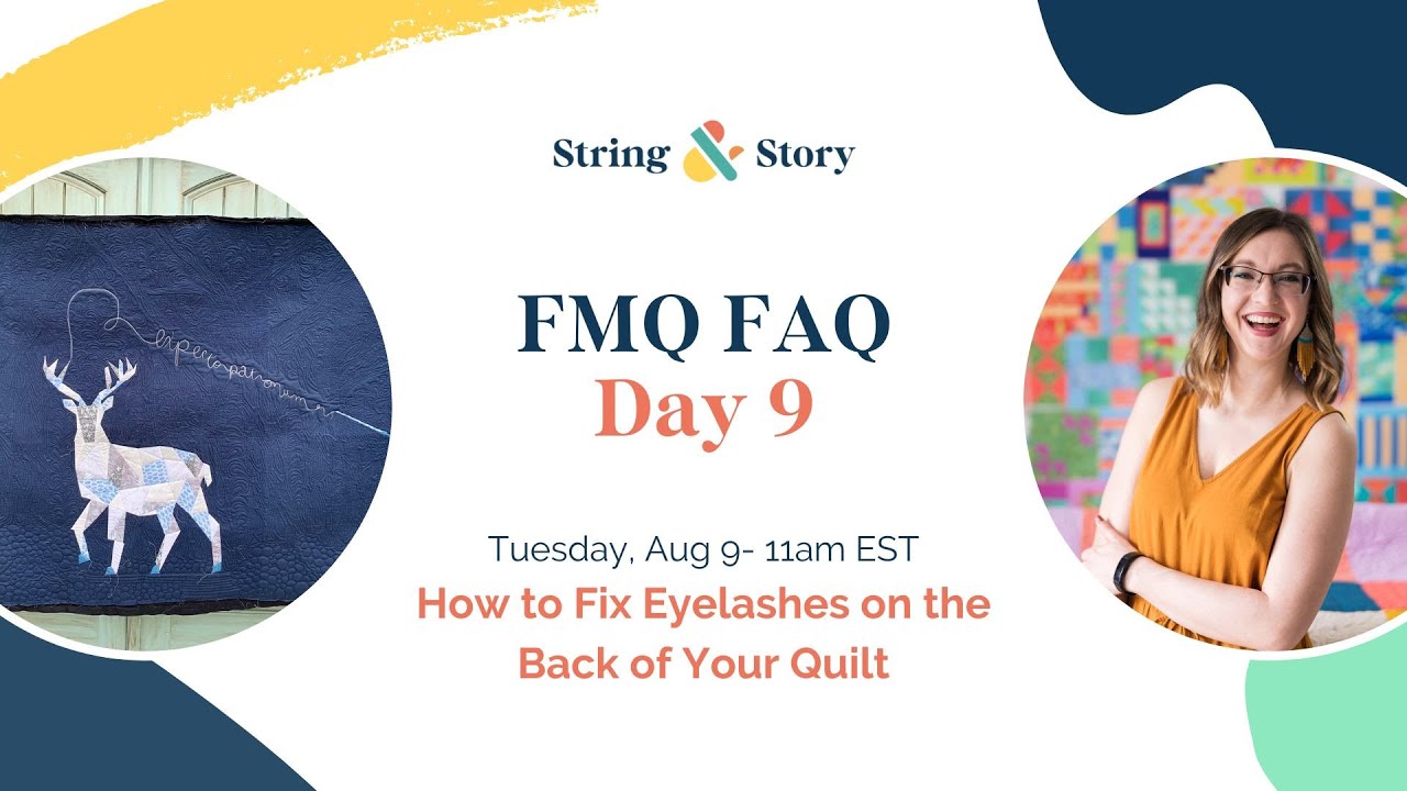 Как закрепить ресницы на изнанке одеяла (день 9/12 FMQ FAQ)