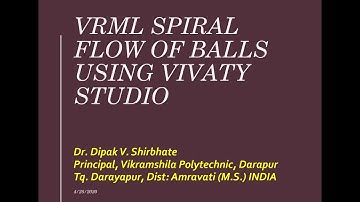 VRML SPIRAL FLOW OF BALLS USING VIVATY STUDIO