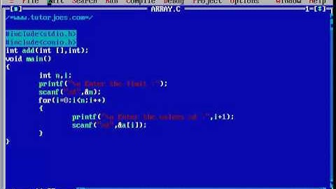 Passing array Values Through Function in C Program Tamil