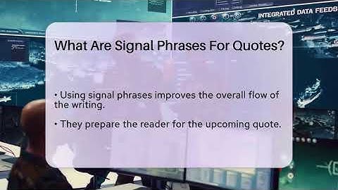 What Are Signal Phrases For Quotes? - The Language Library