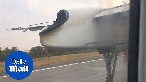 Moment plane propellers fail forcing tense emergency landing - Daily Mail