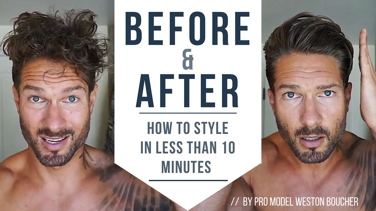 How To Style Men's Hair Like A Pro In Less Than 10 Minutes : Hairstyle Tips  by LA Model 