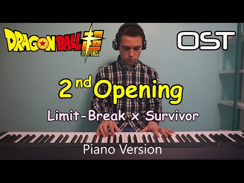 Dragon Ball Super OPENING 2 - Limit-Break x Survivor PIANO (ドラゴンボール 超 ( スーパー ) (Chords in subtitles)