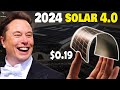 Elon musk revealed all new solar panels for 2024 renewable energy can blow your mind