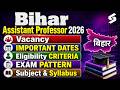 BET Exam in Bihar 2026 |Bihar Assistant Professor Vacancy, Syllabus, Exam Pattern &amp; Eligibility 2026