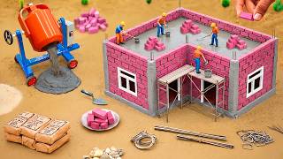 Burglar Burns House | DIY science project: building a fireproof cement house with pink bricks