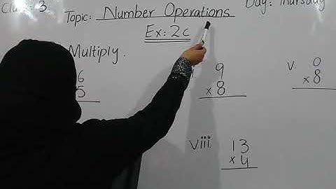 Class 3 Maths Topic:Number Operations Exercise 2c Q1 part (i to viii)