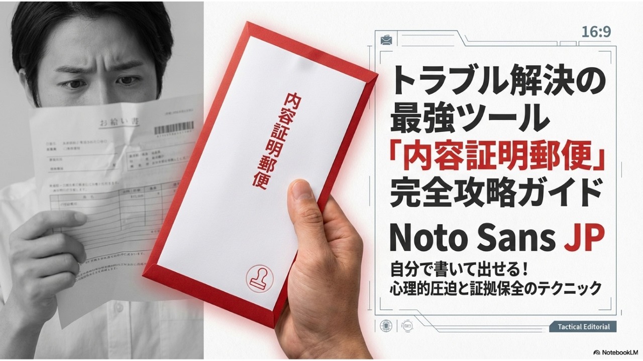 内容証明という最強の心理的武器