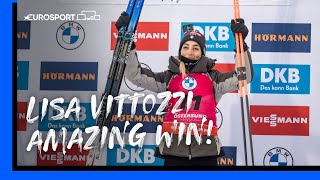 🇮🇹 Vittozzi wins FIRST individual race of the season | Biathlon Women's 15km Highlights | Eurosport