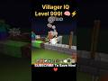 Villager IQ Level 999 Parkour Escape shorts minecraft