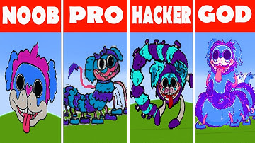 PJ PUG-A-PILLAR Minecraft Pixel Art ✨ (NOOB vs PRO vs HACKER vs GOD) ✨